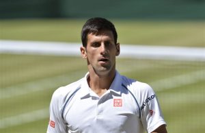 Novak Djokovic tijdens zijn partij met Richard Gasquet