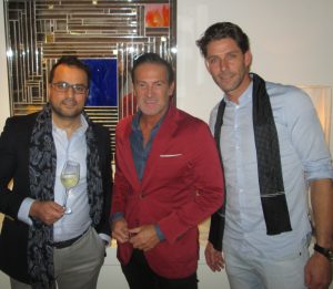 Culinair onderonsje: Caviar man Hossein Akef, #foodmaniacsnl Ron Vermeulen & 24kitchen hapje John Gerdsen (Vlnr.)